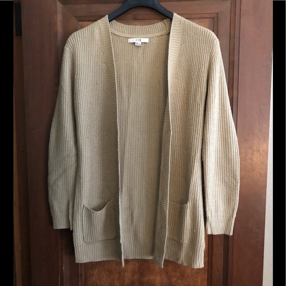 Tan button down sweater